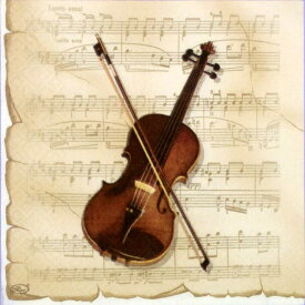 手芸用品 デコパージュ ペーパーナプキン デコパージュ用 ペーパー ペーパーナフキン ヴァイオリン