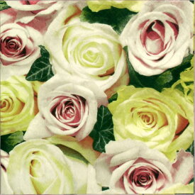 手芸用品 デコパージュ ペーパーナプキン デコパージュ用 ペーパー ペーパーナフキン 薔薇の詩