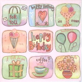 手芸用品 デコパージュ ペーパーナプキン デコパージュ用 ペーパー ペーパーナフキン　Birthday Party