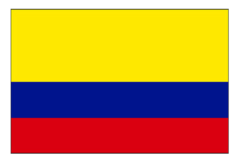 記念式典の必需アイテム!  コロンビア国旗 120cm幅 エクスラン