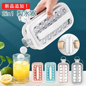 製氷器 水筒 アイスボール ボトル 透明 クリアケース おしゃれ 製氷 アイストレー ひんやり クール 冷たい 丸氷 製氷 氷作る 製氷機 直径1.5CM 小型 持ち運び便利 耐熱 冷凍 アイディアグッズ