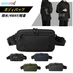 WE POWER ショルダーバッグ メンズ ナイロン ボディバッグ ウエストバッグ ウエストポーチ ハンドバッグ 4WAY 超軽量 大容量 多機能 3way 斜めがけ 肩掛け 防犯 撥水 おしゃれ 丈夫 頑丈 耐久性 軽
