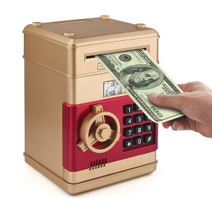 電子貯金箱 子供向け ATMパスワード式 自動コインカウンター 紙幣対応 貯金ボックス 節約グッズ おもちゃ ギフト 3歳以上 金庫型 セキュリティロック付き 貯金習慣 知育玩具 プレゼント 人気