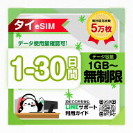 【タイeSIM】1日間 2日間 3日間 4日間 5日間-30日間プラン｜高速データ1日あたり1GB/2GB/3GB/無制限 プラ…