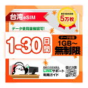 【台湾eSIM】1日間 2日間 3日間 4日間 5日間-30日間プラン｜本人確認不要｜高速データ1日あたり1GB/2GB/3GB/無制限 プ…