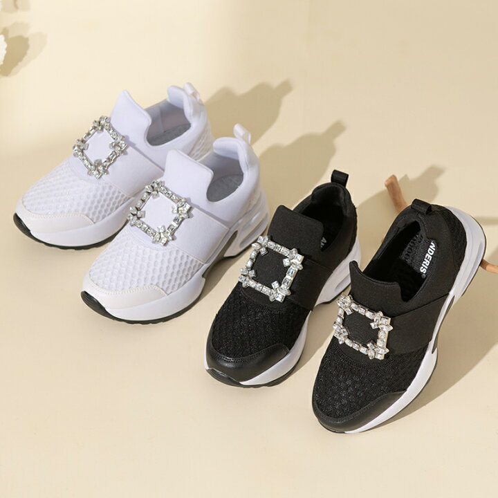 楽天市場】☆期間限定50%OFF☆ ビジュー メッシュ スニーカー  