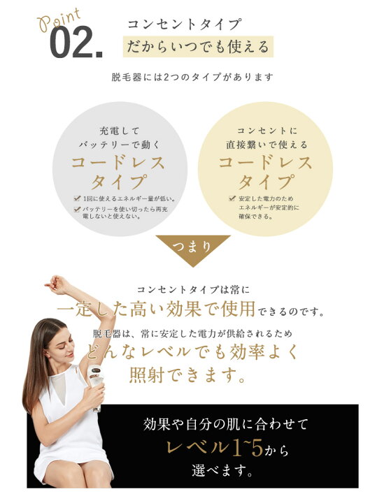 楽天市場】☆期間限定50%OFF☆ 2025年NEWモデル 脱毛器 vio 脱毛 連続 