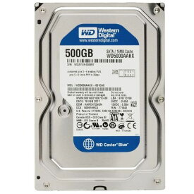 【中古】 3.5インチ WD Blue 3.5inch 7200rpm 500GB SATA WD5000AAKX WESTERNDIGITAL 内臓ハードディスク　増設HDD