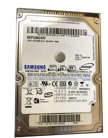 【中古】ノート用 2.5インチHDD IDE 80GB SAMSUNG MP0804H 5400RPM ATA-100 内臓HDD　ハードデスク 送料無料