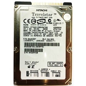 日立 2.5インチ / Ultra ATA100 / 4200rpm / 9.5mm厚 HTS421280H9AT00 80GB IDE　内臓ハードディスク　増設HDD　送料無料【中古】