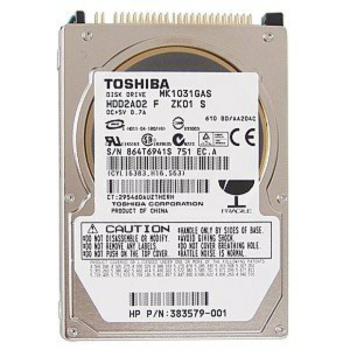 楽天市場】2.5インチ 内蔵HDD ノート用HDD TOSHIBA IDE MK1031GAS 