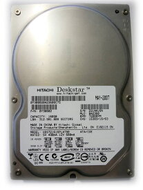 【中古】HITACHI 3.5インチ IDE 内蔵ハードディスク ドライブ HDD 日立GST Deskstar 7K160 160GB/ATA133/7200rpm/8MB HDS721616PLAT80★送料無料★初期保障あり 内臓HDD　増設HDD