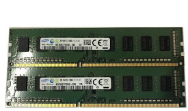 【中古】デスクトップPC用メモリ SAMSUNG PC3-12800U DDR3 1600 2GB 2枚組　4GB 1R×8 中古メモリ 【送料無料】増設メモリ