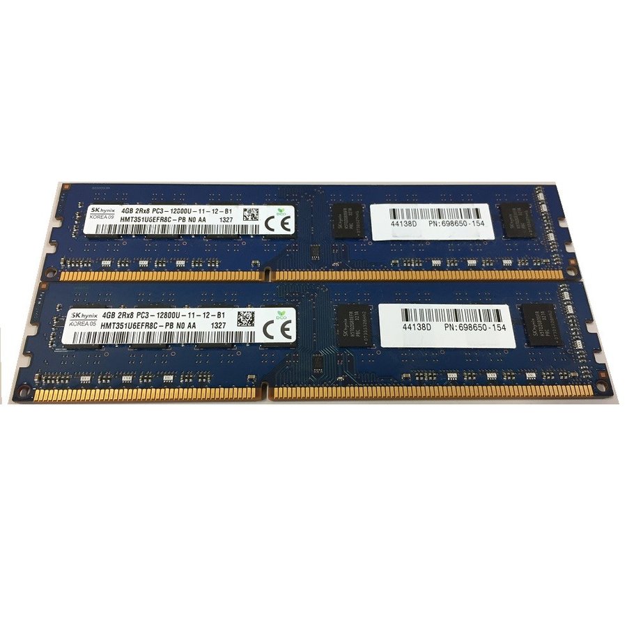 交換メモリ 中古パーツ 安心初期保障付き 増設メモリ ディスクトップPC用 SKhynix DDR3 1600 爆安 送料無料 中古 2枚 4GB ポスト投函 PC3-12800U 計8GB 限定モデル