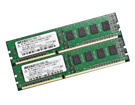 BUFFALO PC3-12800(DDR3-1600)対応 240Pin DDR3 SDRAM DIMM デスク用 2枚組 8GB(4GB×2) D3U1600-4G【中古】【送料無料】増設メモリ