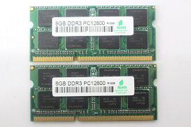 GREEN HOUSE 16GB 2×8GB PC3-12800S DDR3 1600MHz 1.5V対応 SO DIMM RAM 8GB 2枚セット　計16GB　増設メモリ　送料無料【中古】