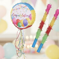 ピニャータ Congratulations くす玉 お菓子入れ 誕生日 パーティーゲーム バースデーパーティー ハロウィ…