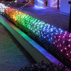 LED�����O�l�b�g���C�g ���C���{�[ 320�� 570cm �N���X�}�X �C���~�l�[�V���� �l�b�g���C�g ���O �h�H �_��8�p�^�[�� AC�A�_�v�^�[ �K�[�f�����C�g �� ���� �����_ ���� �F���ߋ� WG-2373RA