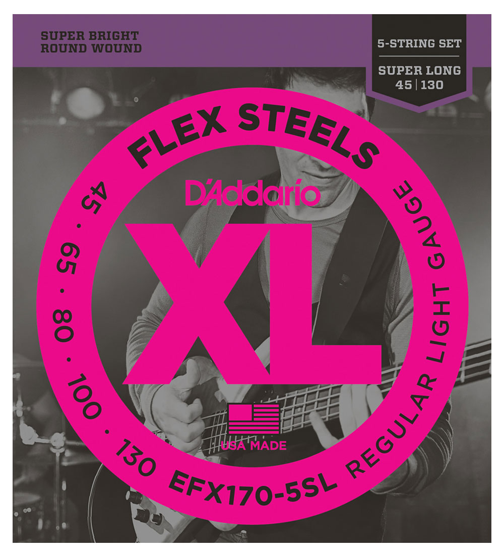 【SALE／73%OFF】 バーゲンで D'Addario EFX170-5SL FlexSteels 5-String Bass Regular Light 45-130 Super Long Scale semiir.ee semiir.ee