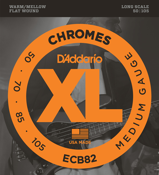 D'Addario ECB82 XL Chromes Flat Wound 定価の67％ＯＦＦ 期間限定送料無料