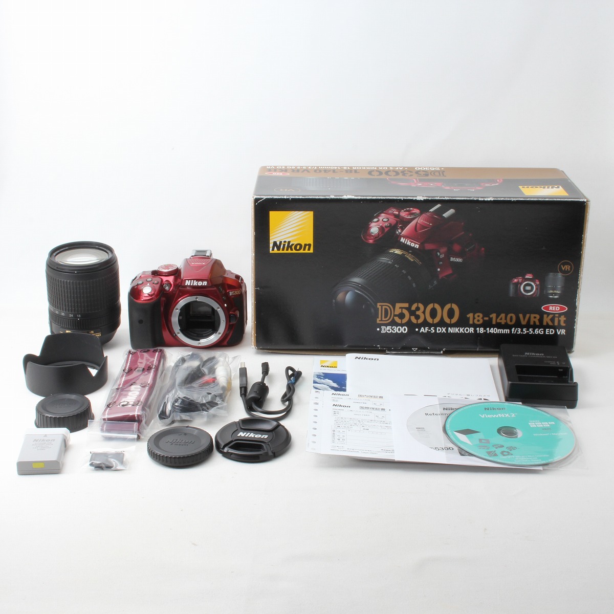 楽天市場】【中古】ニコン Nikon D5300 18-140 VR レンズキット レッド