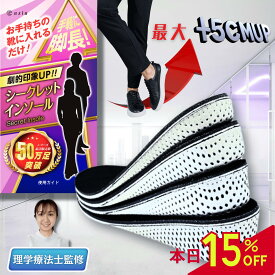 【8/15限定☆15％クーポンで1003円～】【理学療法士監修】 シークレットインソール 【選べる4サイズ】 インソール 身長アップ インヒール 男女兼用 eziu 2cm 3cm 4cm 5cm