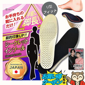 【マラソン開始4時間20%クーポン】《Poco'ce掲載×理学療法士監修》シークレットインソール 【選べる4サイズ】 インソール 身長アップ インヒール 男女兼用 eziu 2cm 3cm 4cm eziu