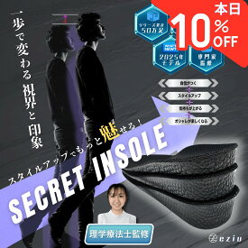 【8/5限定☆P5倍＆10％クーポンで1062円～】シークレットインソール ［理学療法士監］ 身長アップ メンズ レディース インヒール 男女兼用 eziu
