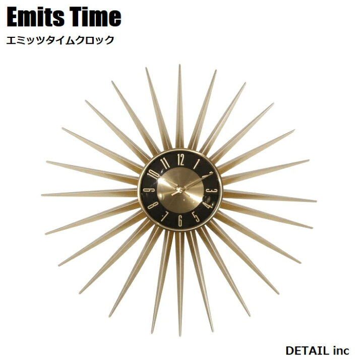 楽天市場】EMITS TIME エミッツタイム DETAIL inc掛時計 φ60cm アルミ 