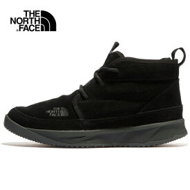 ザ・ノース・フェイス ノースフェイス レディース アウトドアシューズ ヌプシ チャッカ スエード W Nuptse Chukka Suede TNFブラック×TNFブラック NFW02373 KK スエード スニーカー ミッドカット