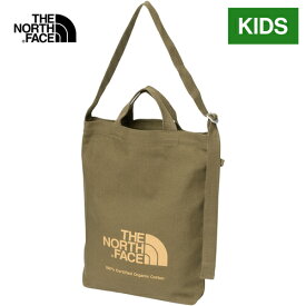 ザ・ノース・フェイス ノースフェイス キッズ トートバッグ オーガニックコットントート K Organic Cotton Tote オリーブ×ハニーマスタード NMJ82351 MM A4 軽量 シンプル 通学 エコバッグ ショッピングバッグ ブランド おしゃれ 肩掛け プレゼント かわいい 軽い