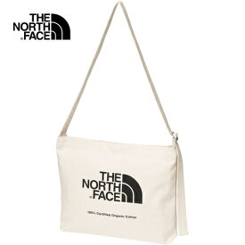 ザ・ノース・フェイス ノースフェイス ショルダーバッグ オーガニックコットンミュゼット Organic Cotton Musette ナチュラル×ブラック NM82387 NK THE NORTH FACE 肩掛け 斜め掛け 調節可能 ノース 鞄 かばん ロゴ