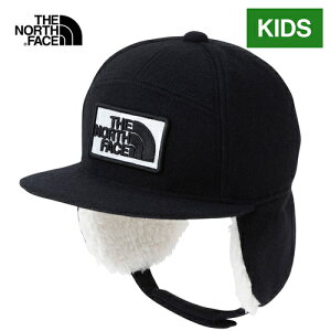 ★セールsale 25〜29%OFF★ ザ・ノース・フェイス ノースフェイス キッズ 帽子 ウィンタートラッカーキャップ Kids Winter Trucker Cap ブラック NNJ42321 K 子ども用 子供用 ジュニア おしゃれ