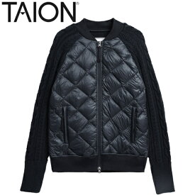 ★セールsale 17～37％OFF★ タイオン TAION メンズ レディース シティ ダウン＋ニット＋スウェット Wジップ ジャケット チャコール TAION-101SNSWCI