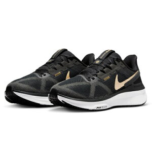ナイキ NIKE レディース ランニングシューズ WSエアズームストラクチャー25 ブラック/ゴールド/ホワイト DJ7884 003