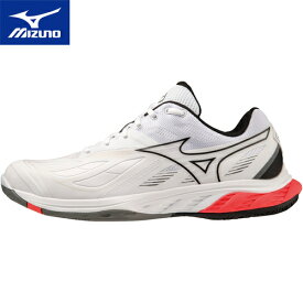 ミズノ MIZUNO メンズ レディース バドミントンシューズ ウエーブファング 2 WAVE FANG 2 ホワイト×ブラック×ピンク 71GA2313 21