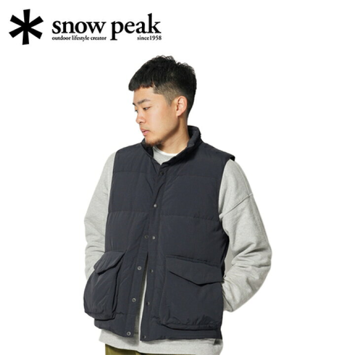 楽天市場】スノーピーク snowpeak メンズ リサイクル ダウンベスト 