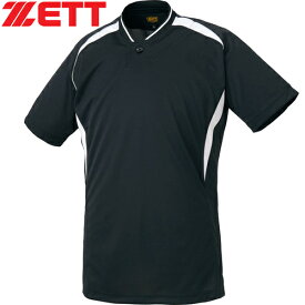ゼット ZETT メンズ レディース 野球ウェア 練習用シャツ プルオーバー ベースボールシャツ ブラック×ホワイト BOT741 1911