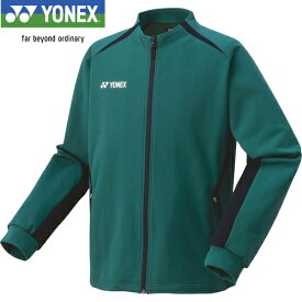 ヨネックス YONEX メンズ バドミントンウェア ジャケット ニットウォームアップシャツ アンティークグリーン 51045 648