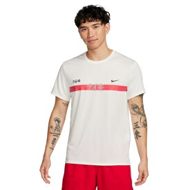 ナイキ NIKE メンズ ランニングウェア シャツ Dri-FIT UV マイラー HKNE ショートスリーブ ランニングトップ セイル/トラックレッド/ピンク FQ8019 133