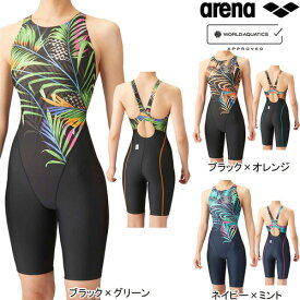 ★セールsale 20％OFF★ アリーナ arena レディース 競泳水着 レーシングワンピーススパッツ オープンバック ハーフレッグ ARN-4064W