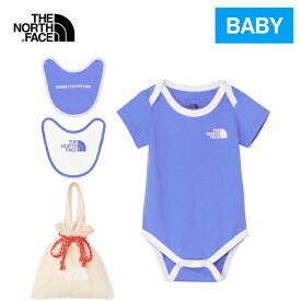 ザ・ノース・フェイス ノースフェイス ベビー ショートスリーブロンパースアンド2Pビブ B S/S Rompers&amp;2P Bib ソーラーブルー NTB12354 SO