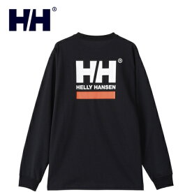 ヘリーハンセン HELLY HANSEN メンズ レディース 長袖Tシャツ L/Sスクエアロゴティー L/S Square Logo Tee ブラック HH32413 K