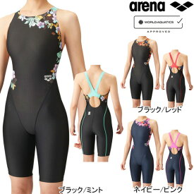 ★セールsale 14～16％OFF★ アリーナ arena レディース 競泳水着 レーシングワンピーススパッツ オープンバック・ハーフレッグ ARN-4074W