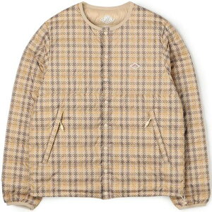 _g DANTON fB[X vgvChCi[_EN[lbNWPbg WOMEN'S PRINTED PLAID INNER DOWN CREWNECK JACKET x[W`FbN #DT-A0001 NNP