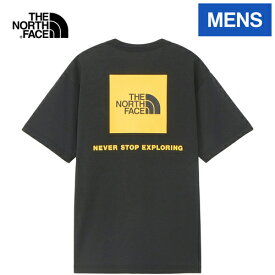 ザ・ノース・フェイス ノースフェイス メンズ 半袖Tシャツ ショートスリーブバックスクエアーロゴティー S/S Back Square Logo Tee ブラック×サミットゴールド NT32447 KS