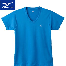 ミズノ MIZUNO メンズ トレーニングウェア アンダーウェア クイックドライ スポーツカジュアル インナー Vネック 半袖シャツ ブルー C2JA1163 25