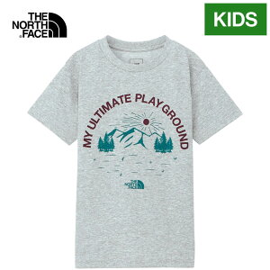 ★10%OFFクーポン 10/24〜10/30★ ザ・ノース・フェイス ノースフェイス キッズ Tシャツ ショートスリーブユアオウンプレイグラウンドティー S/S Your Own Playground Tee ミックスグレー NTJ32437 Z