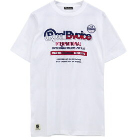 リアルビーボイス RealBvoice メンズ 半袖Tシャツ RBV レイヤード ロゴ Tシャツ RBV LAYERED LOGO T-SHIRT ホワイト/ネイビー 10451-11792 wtnv
