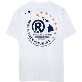 リアルビーボイス RealBvoice メンズ 半袖Tシャツ アイランド スター Tシャツ ISLAND STAR T-SHIRT ホワイト 10451-11799 wt